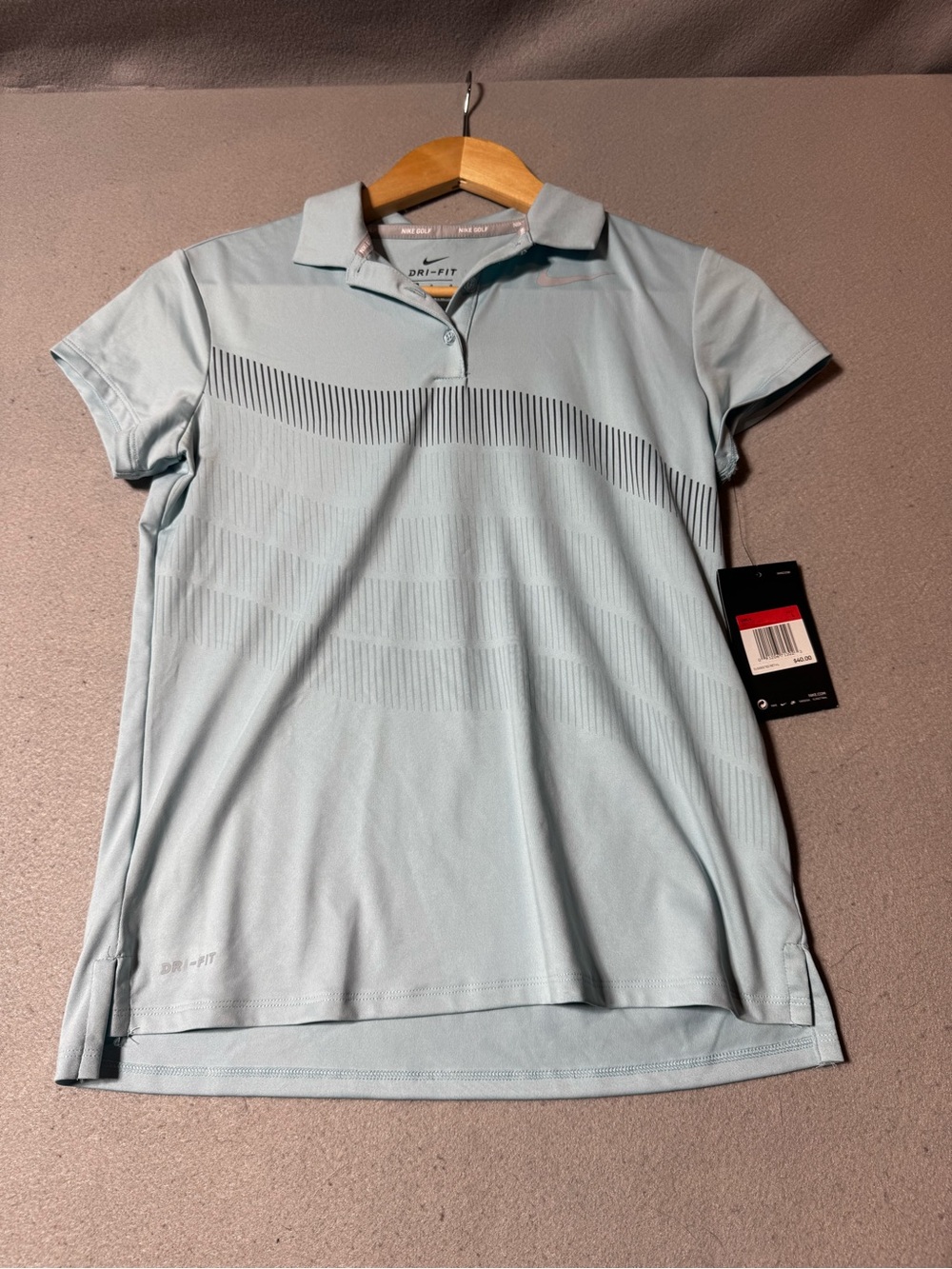 NWT Nike Golf Dri-FIT Light Blue Women's Polo Top Size L